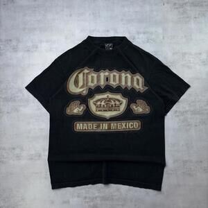 Vintage Black Anchor Blue Corona Mexican Beer T-Shirt